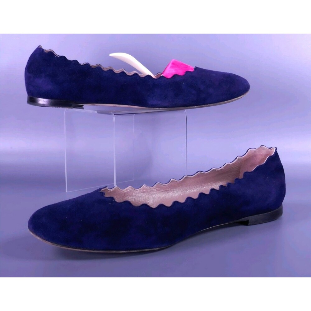 Authentic Chloé Chloe Lauren Scalloped Ballet Flats  EU 38.5 / US 8
